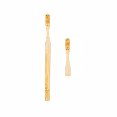 Bamji Bamboo toothbrush with 2 replacement heads